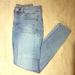 Light wash jean jeggings